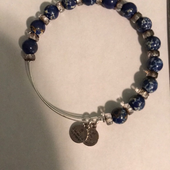 Blue Marble Alex and Ani Bracelet - Picture 4 of 5